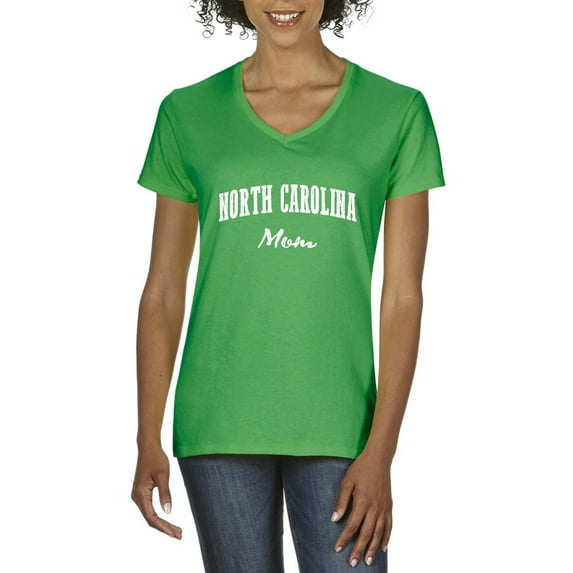 Artix - Women's T-Shirt V-Neck Short Sleeve - North Carolina Mom
