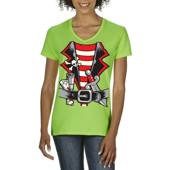 Artix - Women's T-Shirt V-Neck Short Sleeve - Pirate Costume