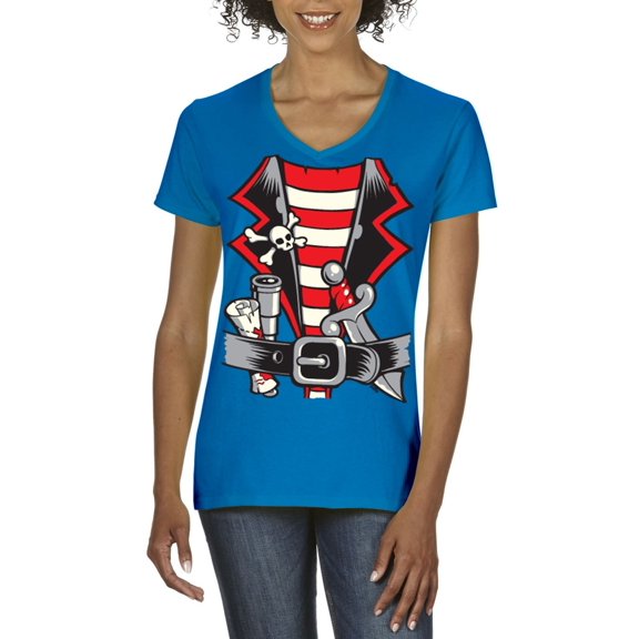 Artix - Women's T-Shirt V-Neck Short Sleeve - Pirate Costume