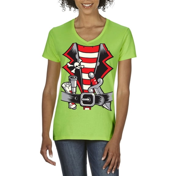 Artix - Women's T-Shirt V-Neck Short Sleeve - Pirate Costume