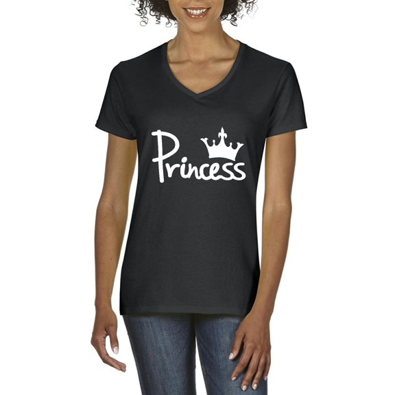 Artix - Women's T-Shirt V-Neck Short Sleeve - Princess Crown