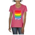 thumbnail image 1 of Artix - Women's T-Shirt V-Neck Short Sleeve - Rainbow Pride, 1 of 5