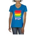 thumbnail image 1 of Artix - Women's T-Shirt V-Neck Short Sleeve - Rainbow Pride, 1 of 5