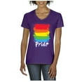 thumbnail image 1 of Artix - Women's T-Shirt V-Neck Short Sleeve - Rainbow Pride, 1 of 5