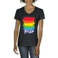 thumbnail image 1 of Artix - Women's T-Shirt V-Neck Short Sleeve - Rainbow Pride, 1 of 5