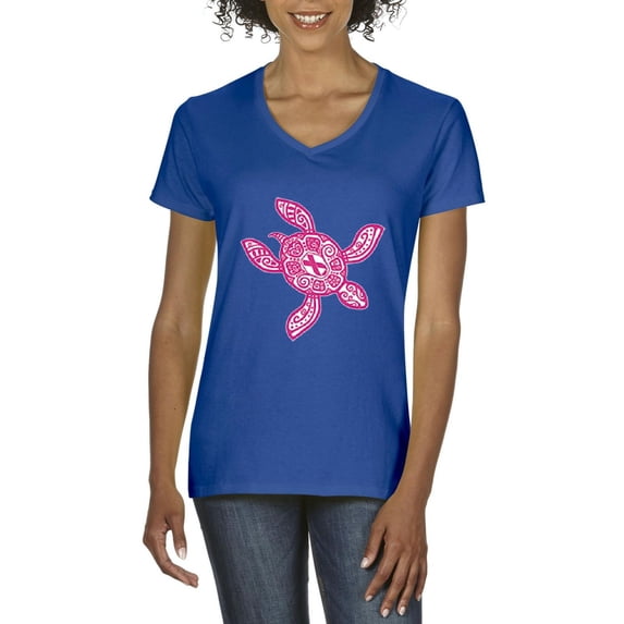 Artix - Women's T-Shirt V-Neck Short Sleeve - Sea Turtle Hawaii
