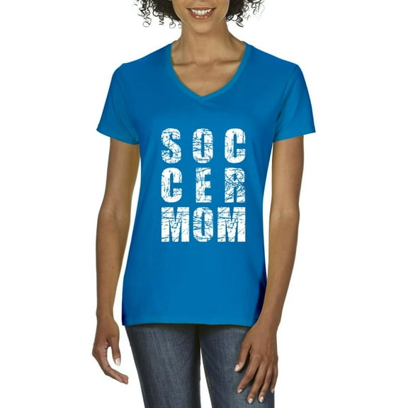Artix - Women's T-Shirt V-Neck Short Sleeve - Soccer Mom
