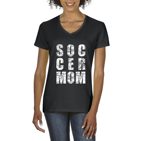 Artix - Women's T-Shirt V-Neck Short Sleeve - Soccer Mom
