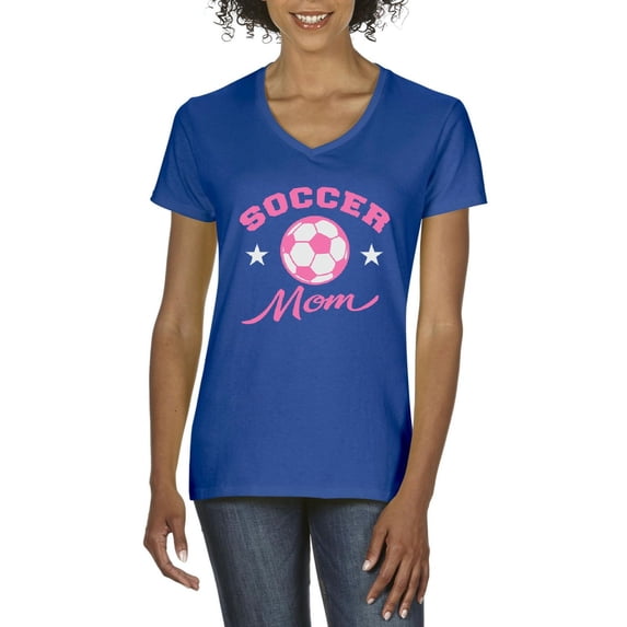 Artix - Women's T-Shirt V-Neck Short Sleeve - Soccer Mom