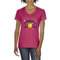 thumbnail image 1 of Artix - Women's T-Shirt V-Neck Short Sleeve - Softball Mom, 1 of 5