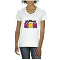 thumbnail image 1 of Artix - Women's T-Shirt V-Neck Short Sleeve - Softball Mom, 1 of 5