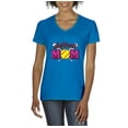 thumbnail image 1 of Artix - Women's T-Shirt V-Neck Short Sleeve - Softball Mom, 1 of 5