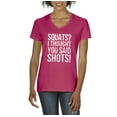 thumbnail image 1 of Artix - Women's T-Shirt V-Neck Short Sleeve - Squats I Thought You Said, 1 of 5