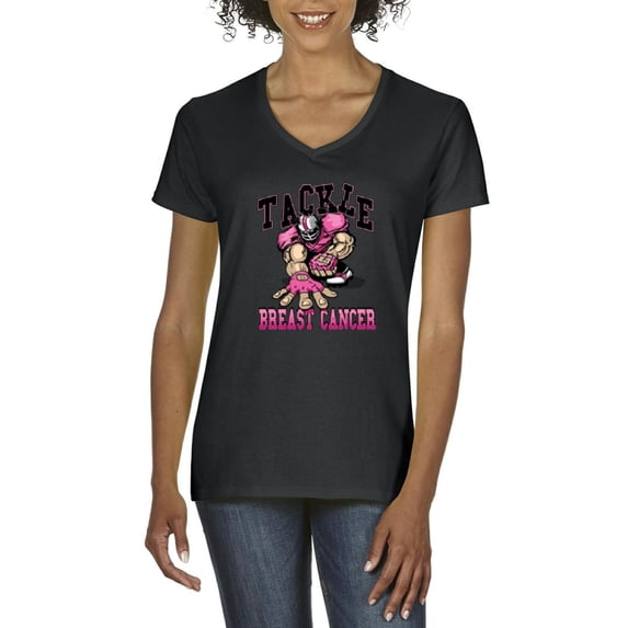 Artix - Women's T-Shirt V-Neck Short Sleeve - Tackle Breast Cancer