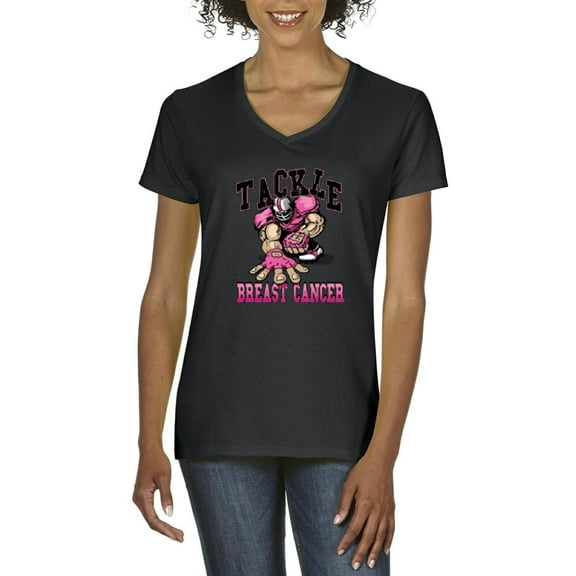Artix - Women's T-Shirt V-Neck Short Sleeve - Tackle Breast Cancer