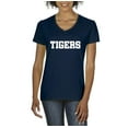 thumbnail image 1 of Artix - Women's T-Shirt V-Neck Short Sleeve - Tigers, 1 of 5