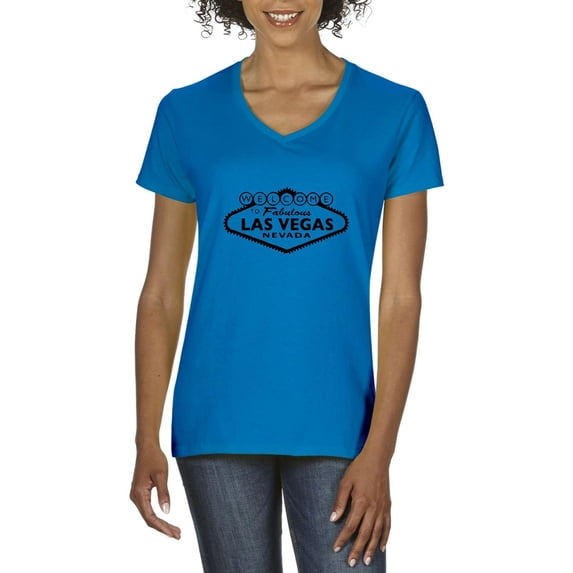 Artix - Women's T-Shirt V-Neck Short Sleeve - Welcome to Las Vegas Nevada
