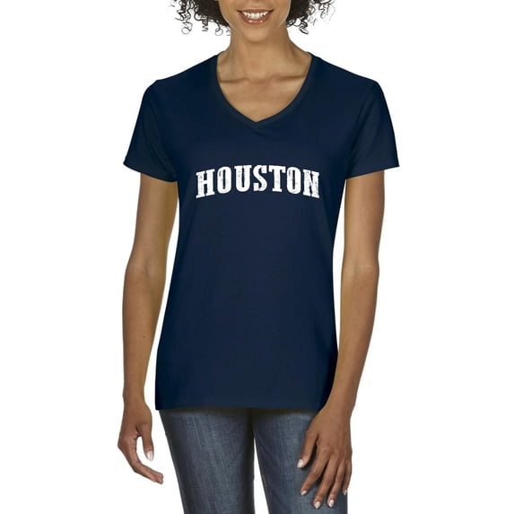 Artix - Women's T-Shirt V-Neck Short Sleeve, up to Women Size 3XL - Houston