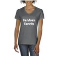 thumbnail image 1 of Artix - Women's T-Shirt V-Neck Short Sleeve, up to Women Size 3XL - I'm Mom's Favorite, 1 of 5