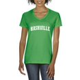thumbnail image 1 of Artix - Women's T-Shirt V-Neck Short Sleeve, up to Women Size 3XL - Nashville Tennessee Flag, 1 of 5