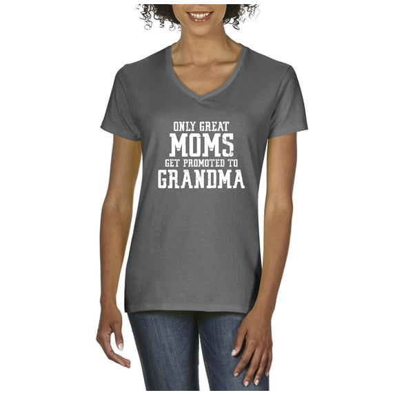 Artix - Women's T-Shirt V-Neck Short Sleeve - Promoted to Grandma