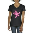 thumbnail image 1 of Artix - Women's T-Shirt V-Neck Short Sleeve, up to Women Size 3XL - Sea Turtle Hawaii, 1 of 5