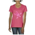 thumbnail image 1 of Artix - Women's T-Shirt V-Neck Short Sleeve, up to Women Size 3XL - Sea Turtle Hawaii, 1 of 5