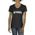 thumbnail image 1 of Artix - Women's T-Shirt V-Neck Short Sleeve, up to Women Size 3XL - Wyoming Cheyenne, 1 of 5