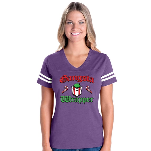 Artix - Womens Football Fine Jersey T-shirts, up to Size 3XL - Christmas Wrapper