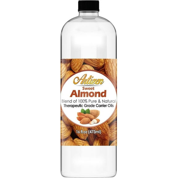 Artizen - Sweet Almond Oil (Bulk 16oz) Carrier Oil Pure, Natural for Essential Oils, Cold Pressed