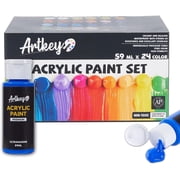 Artkey Acrylic Craft Paint Set, Festival, 24 Colors 2-Ounce