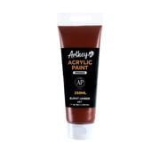 Artkey Acrylic Craft Paint - Burnt Umber Tubes, Multi-Surface, Semi-Gloss, 250 ml/8.45 fl oz