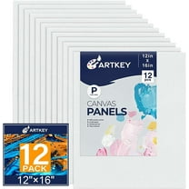 Artkey Canvas Panels 12x16 inch 12-Pack, Acid-Free 100% Cotton for Painting for Adult