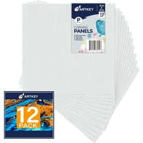 Artkey Canvas Panels 4x4 inch 12-Pack, Acid-Free 100% Cotton for Adult