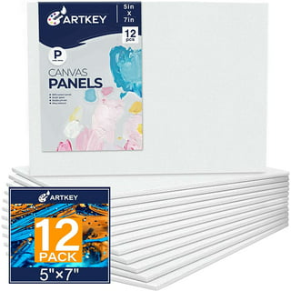 Artkey Mini Canvas, 3x3 inch 24-Pack Small Canvases for Painting, 100% Cotton Square Canvas Painting Canvas Crafts for Kids 3-15 Years Old, Size: 3 x