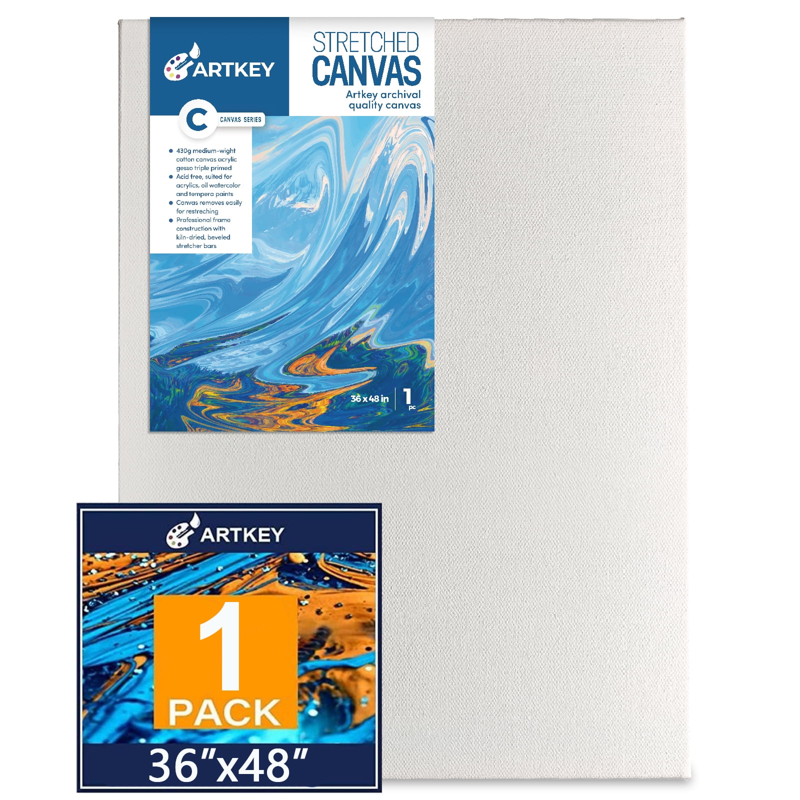 Artkey Large Stretched Canvases for Painting for Adult 36x48 inch 1