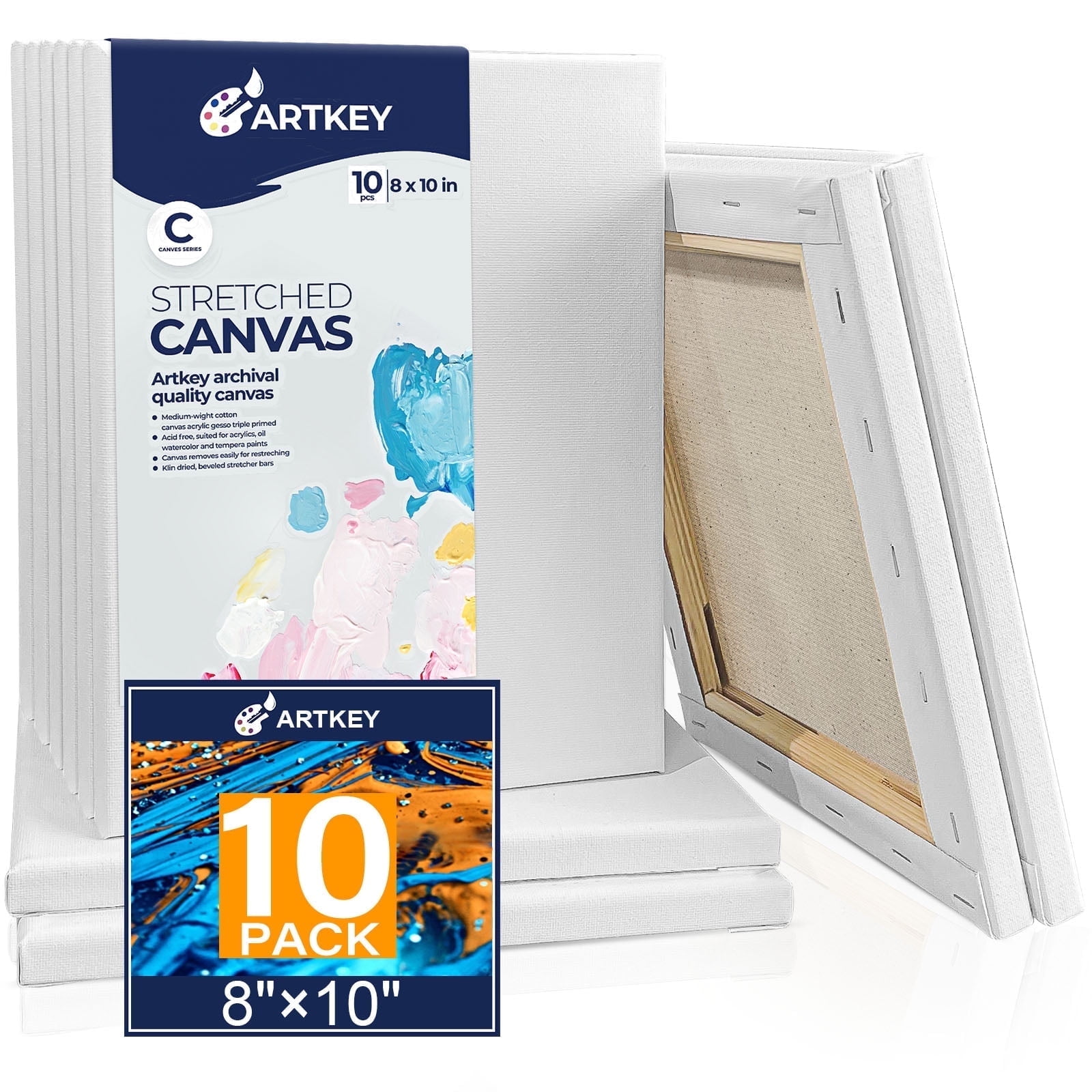 FIXSMITH Canvas Boards For Painting 6x8 Inch, Super Value 12 Pack White Blank Canvas Panels, 100% Cotton Primed, Painting Art Supplies For Professionals, Hobby Painters, Students & Kids - View #7