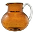 thumbnail image 1 of Artland Iris 90 Oz Handblown Glass Pitcher - Bubble Shape, Lead-Free - Versatile Drink Dispenser for Water, Juice, Cocktails - Enhanced Kitchen Decor, Dishwasher Safe (Amber), 1 of 7