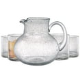 thumbnail image 1 of Artland Iris 90oz Handcrafted Pitcher & 14oz Double Old Fashion Glasses (Set of 4) - Lead-Free Bubble Drinkware for Elegant Dining & Serving - Ideal for Water, Cocktails, Juice, Gatherings (Clear), 1 of 5