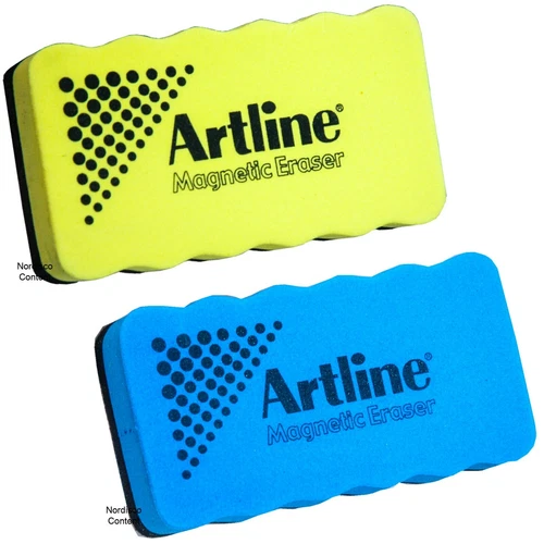 Artline Magnetic Eraser, Yellow & Blue Whiteboard Eraser, 47417 & 47416