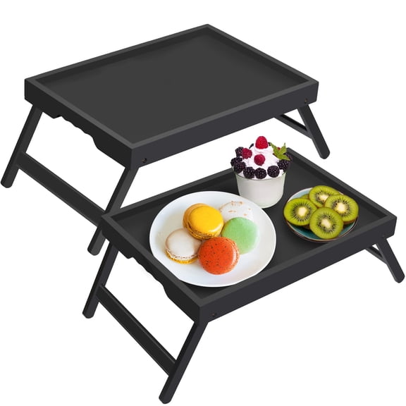 Artmallle Bed Tray Table with Folding Legs,Bamboo Breakfast in Bed for TV Table, Laptop Computer Tray,Eating,Snack Tray(Bamboo)