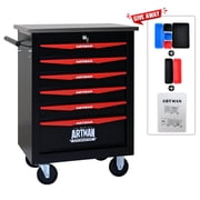 ARTMAN 6 Drawers Metal Rolling Storage Tool Chest Cabinet Cart with Wheels,with Key Locking and Parking Brake, Tool Box for Garage Workshop Warehouse