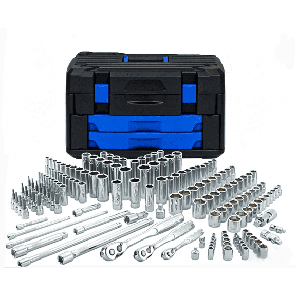 ARTMAN 266Pcs Mechanics Tool Set and Socket Set,1/2, 1/4, 3/8 Socket Set, SAE and Metric Socket Wrench Set, Hard Shell Tool Box