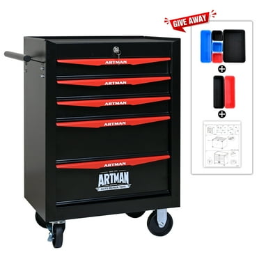 ARTMAN  20" 5-Drawer Rolling Metal Tool Chest Cabinet,Steel Tool Storage Box Organizer for Garage Workshop Warehouse