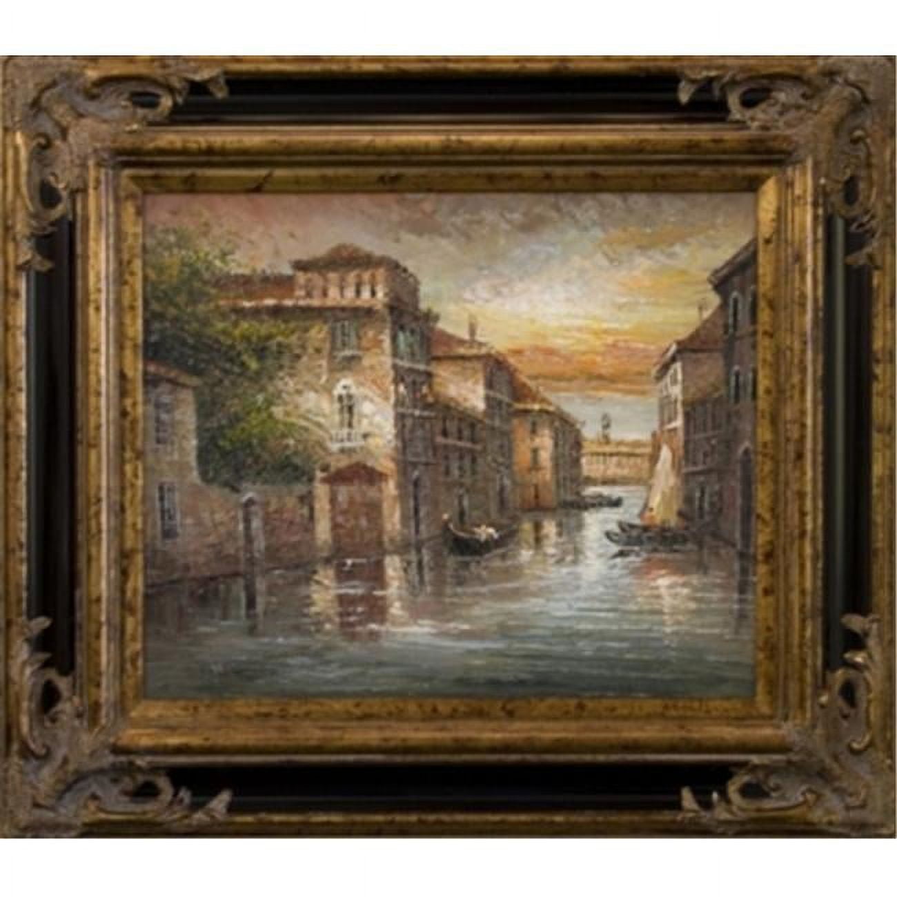 Artmasters Collection PA88933-620BP Venetian Sunset VII Framed Oil Painting  - Walmart.com