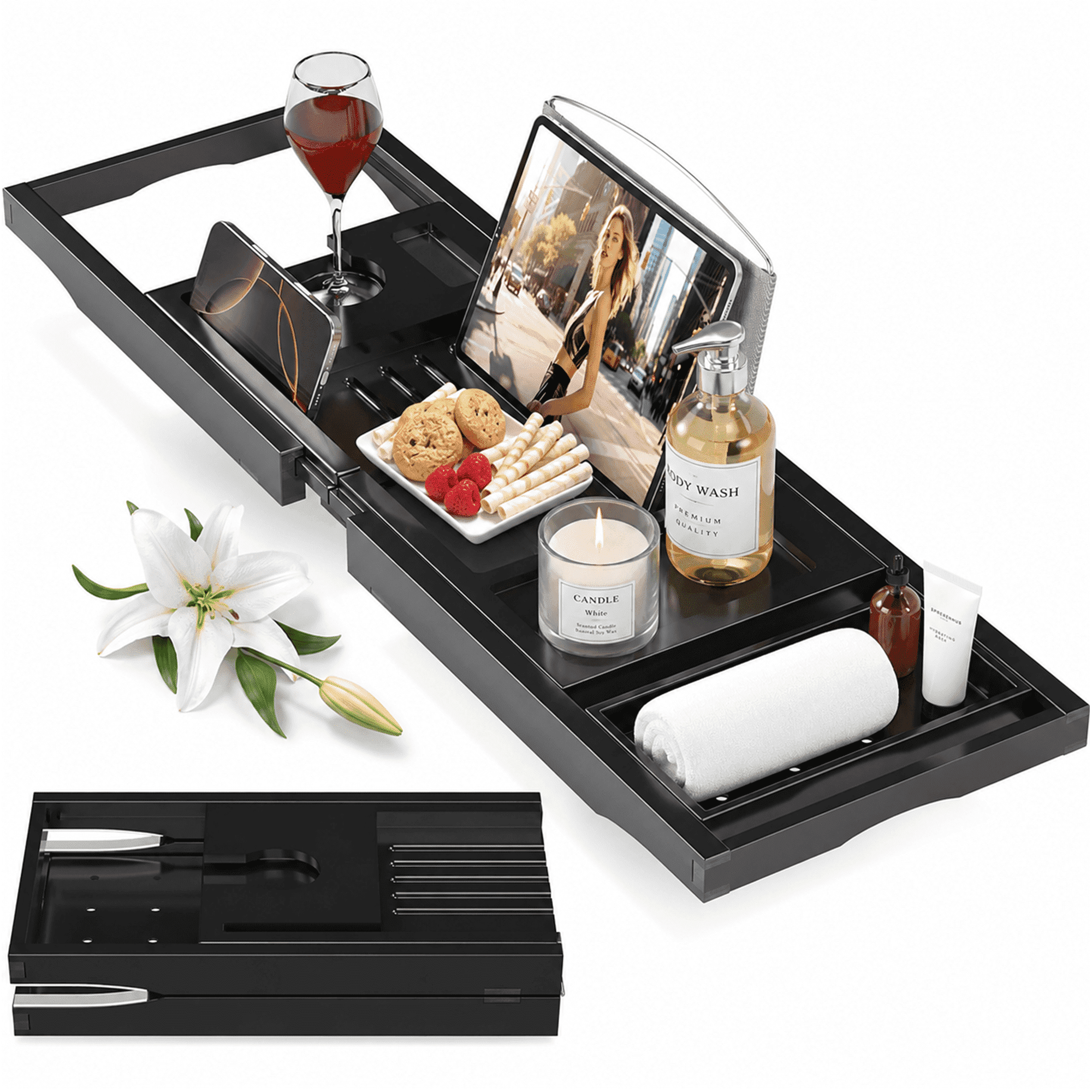 Black-Single Tray