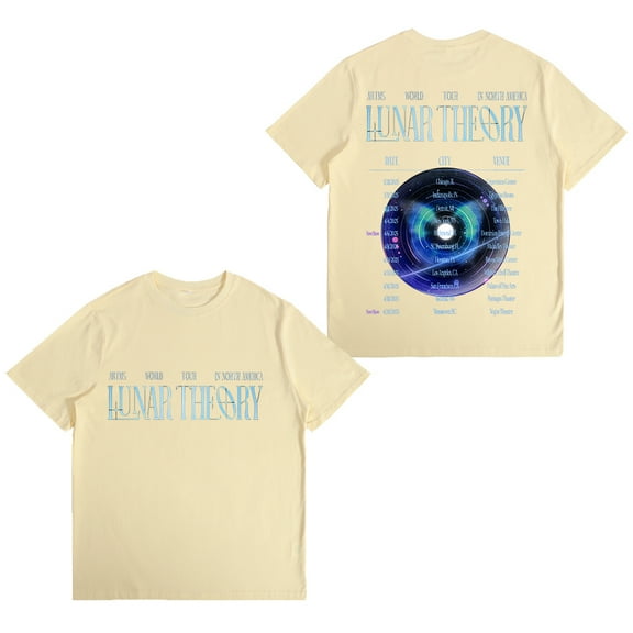 Artms Lunar Theory World Tour 2025 Cotton Tshirt Hip Hop Short Sleeve Fashion Tops Tees