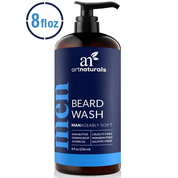 Artnaturals Beard Shampoo Wash Infused Aloe Vera Tea Tree Jojoba Oil (8 oz / 236 ml)