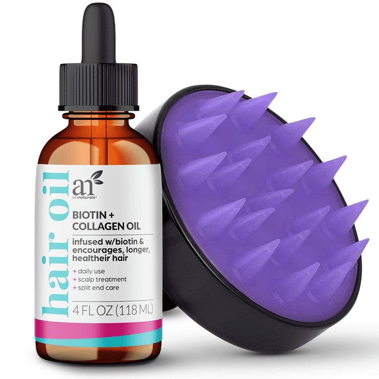 ArtNaturals Biotin Collagen Hair Oil and Scalp Massager Kit