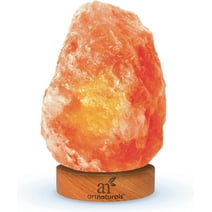 Artnaturals Himalayan Rock Salt Lamp Natural Glow Night Light Hand Carved Pink Crystal from Pure Salt Rest Relaxation and Energy Real Wooden Base (Pink)